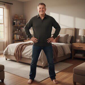 Joseph & Lyman 100% Cashmere Collared Grey-Brown Polo Sweater XL